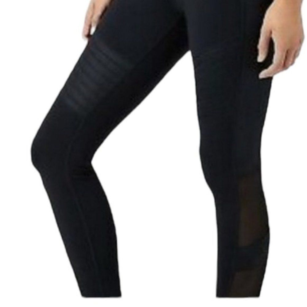 Athleta Powerful Gleam Tight Moto Legging Black XS petite
